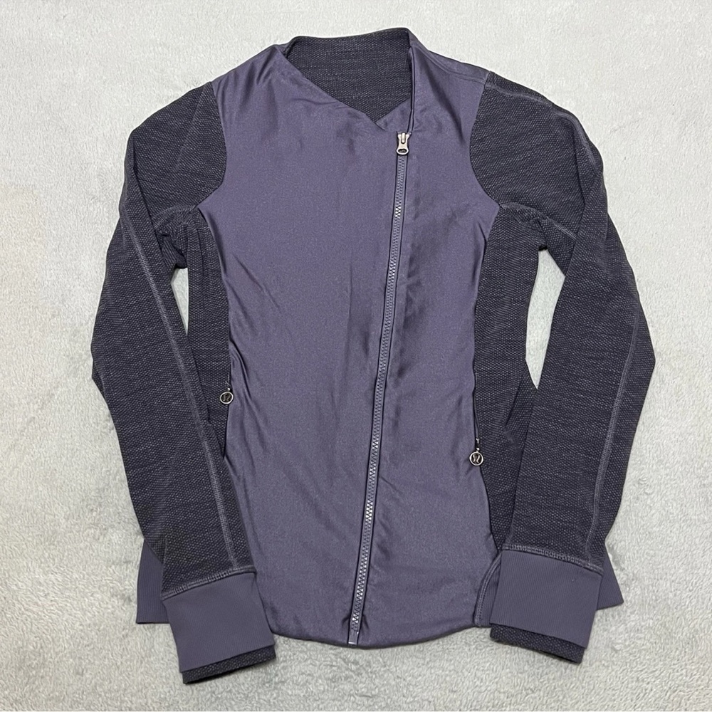 Lululemon Jacket Womens 6  Full Zip Long Sleeve Pockets Purple